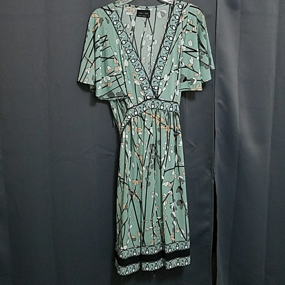 Teal Floral Dress